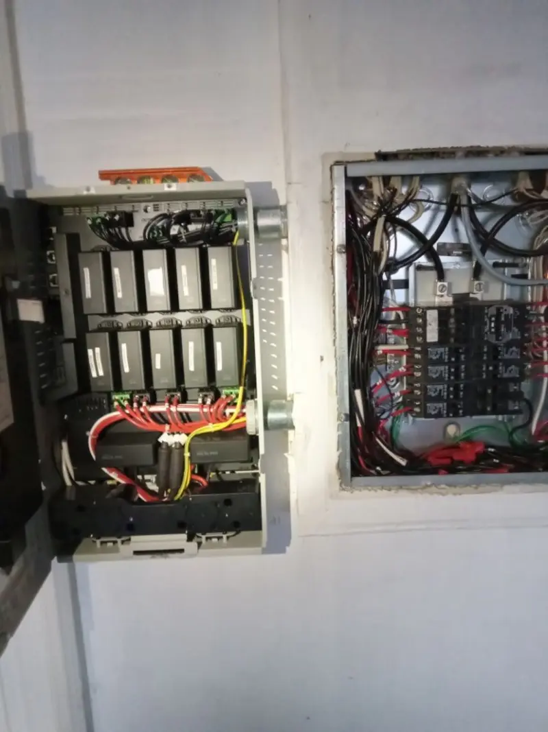 Electrical panel upgrade completed for Security Camera Wiring in Germantown